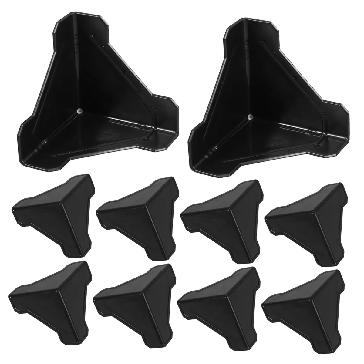 Angoily Esquineras para Muebles de Plástico Negro, 100 Piezas para Proteger Esquinas y Evitar Daños en Embalaje y Mudanzas