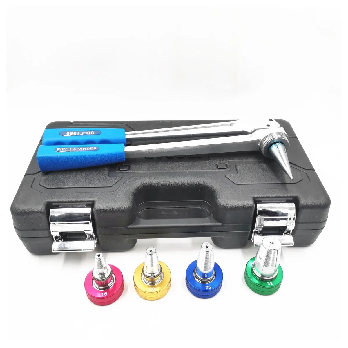 VCHICS Expansor de Tubos PEX SD-F1960 de 16, 20, 25 y 32 mm, Kit de Herramientas for conexión de Agua y radiadores con Cortador. para Tubos de Cobre Blando