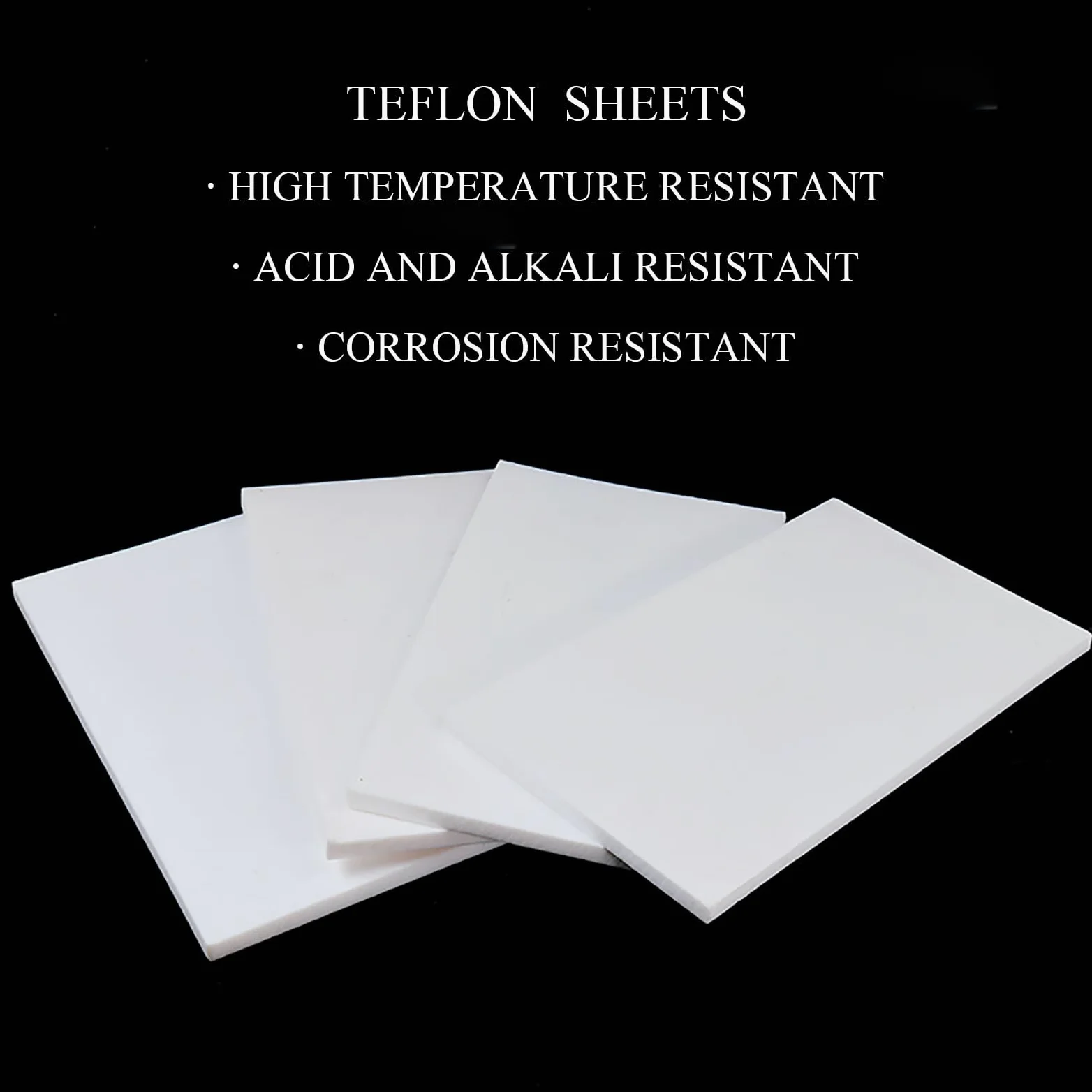 Lámina de PTFE Teflón, Lámina de teflón PTFE 200x200 mm 0,5-2 mm Blanco(1mm)