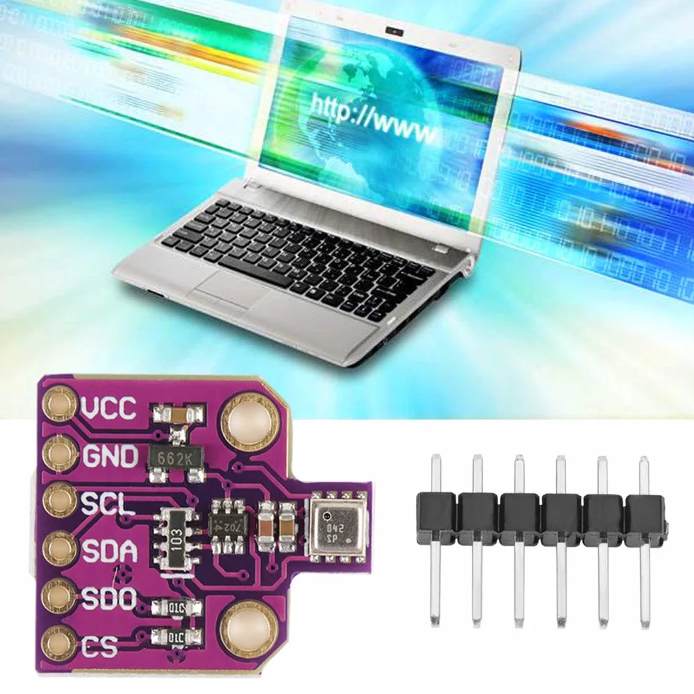 Hilitand Sensor BME680, CJMCU-680 Sensor de Humedad de Temperatura BME680 Placa de Desarrollo de Altura de presión Ultra pequeña