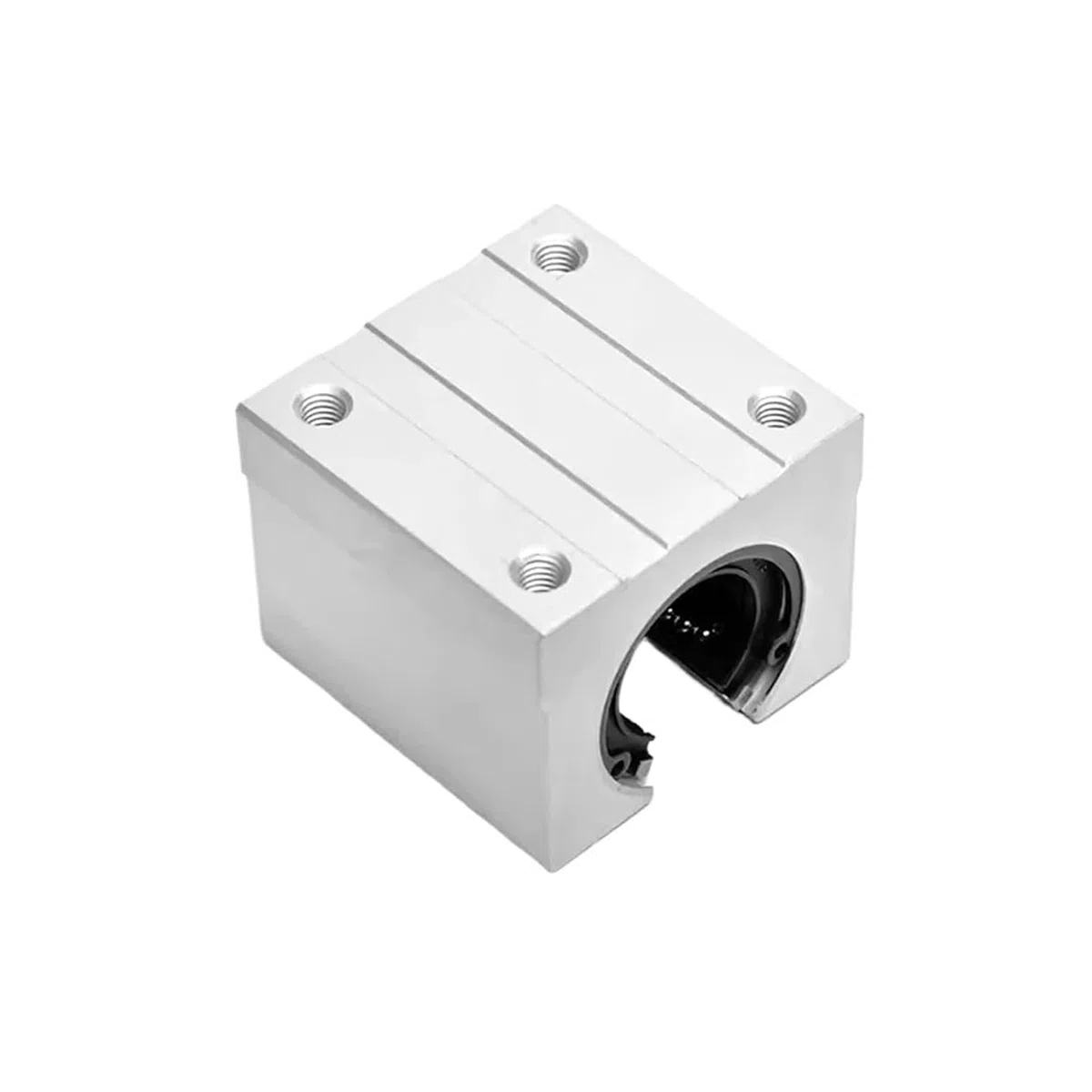 Bloque deslizante de rodamiento bolas movimiento lineal aluminio, 4 piezas SBR10UU tipo abierto identificación 10 mm for posición del eje riel guía SBR10