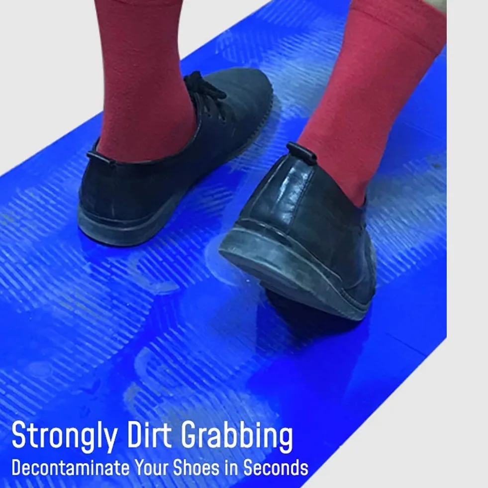 30 alfombrillas antibacterianas para zapatos desmontables, de PVC, extraíbles, pegadizas, para habitación blanca, alfombra descontaminante, adhesivo de limpieza, para el hogar, hospital, 60x90cm