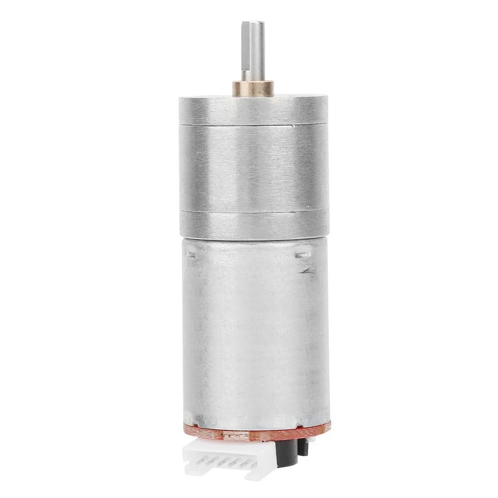 Motor DC 12V 50RPM con Codificador y Reducción de Velocidad para Robots, Coches RC, Proyectos DIY y Automatización Industrial