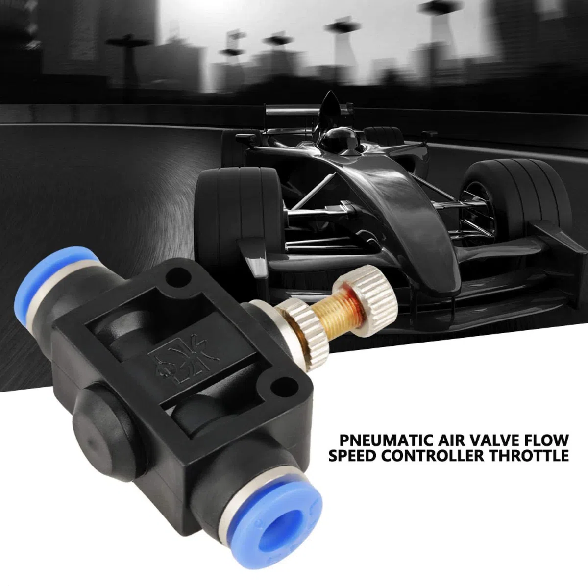 Akozon Controlador De Velocidad De Aire, Válvula De Flujo Neumático 6mm, Conector Rápido, Regulador De Aire, Adecuado Para Herramientas Neumáticas Y Equipos De Automatización