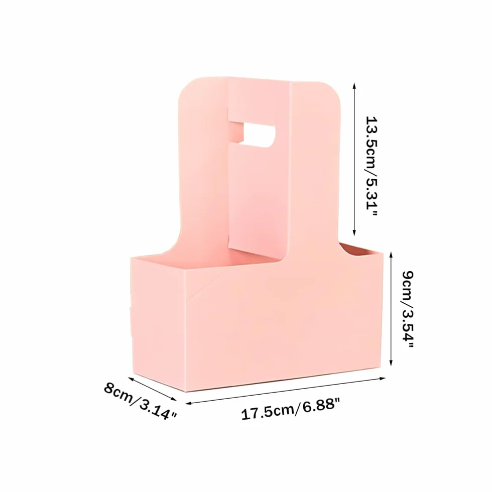 MiOYOOW Portadores de bebidas, 20 soportes desechables dobles para tazas, portadores portátiles de cartón para café, helado y postre