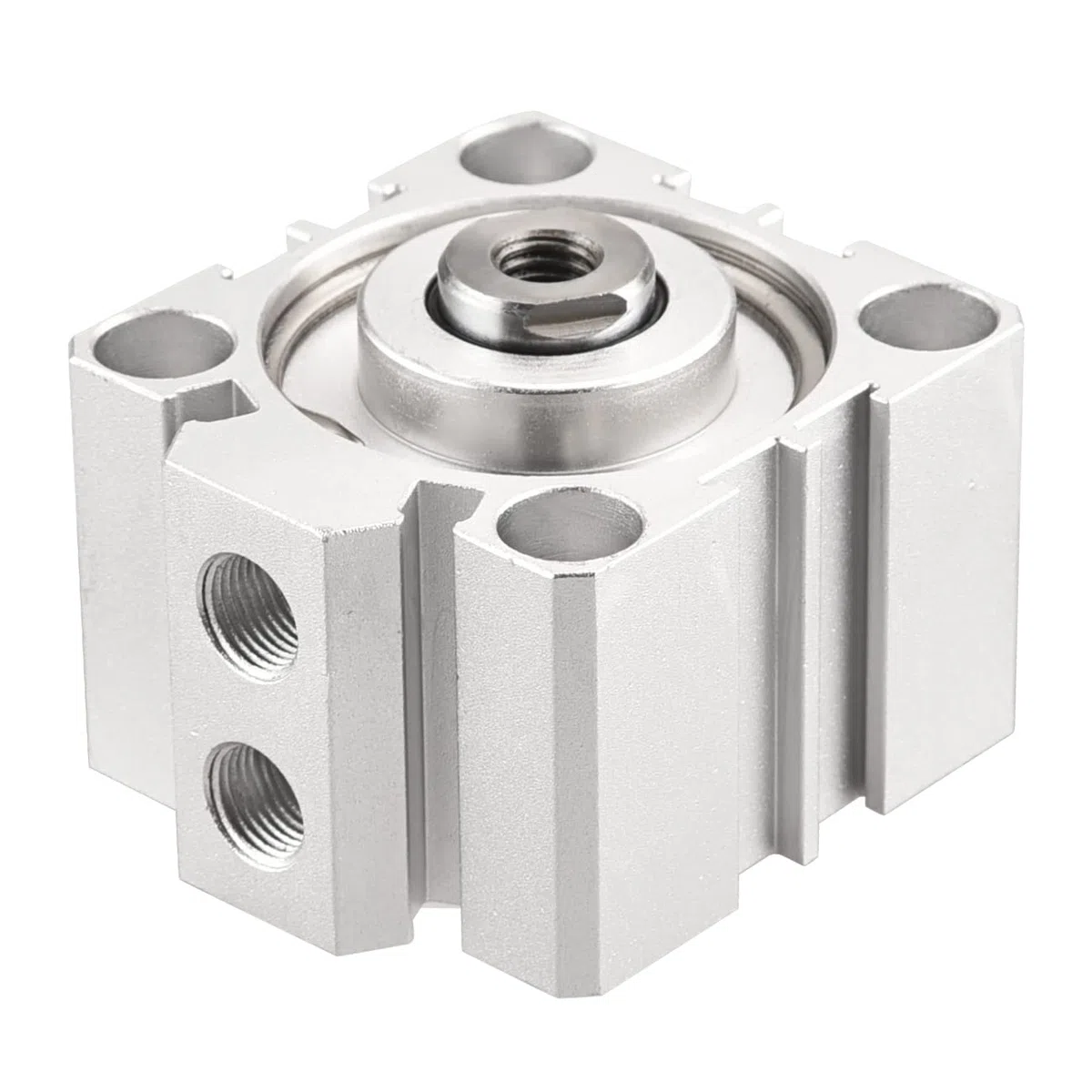 Heschen Cilindro de Aire de Aluminio Compacto neumático, SDA 40-10, Diámetro 40mm, Carrera 10mm, tamaño de Puerto PT1/8'', Doble Acción