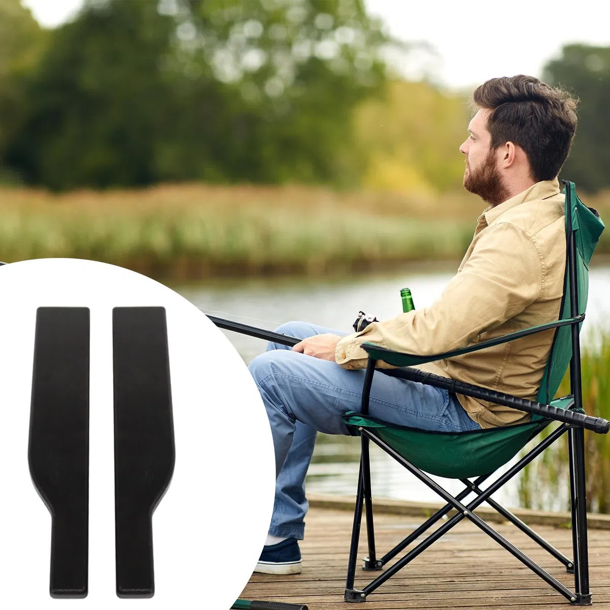 Riel de madera para silla, reposabrazos pulido liso ensanchado, reposabrazos de madera para silla, riel plegable para silla, suministros multifuncionales para reposabrazos, accesorios para sillas de c