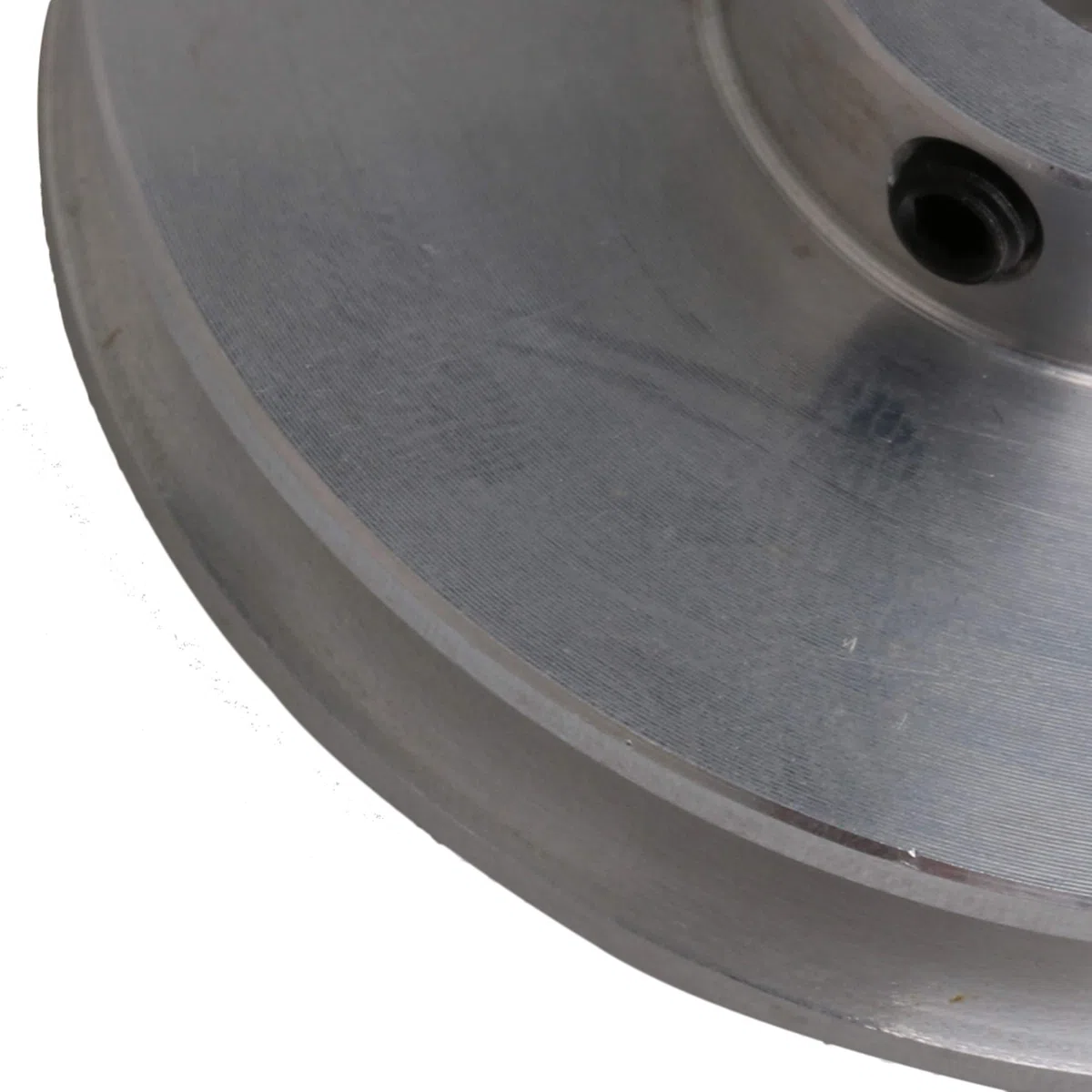 Yibuy 58 x 14 mm aleación de plata única ranura 14 mm diámetro de la polea de paso para cinturón redondo