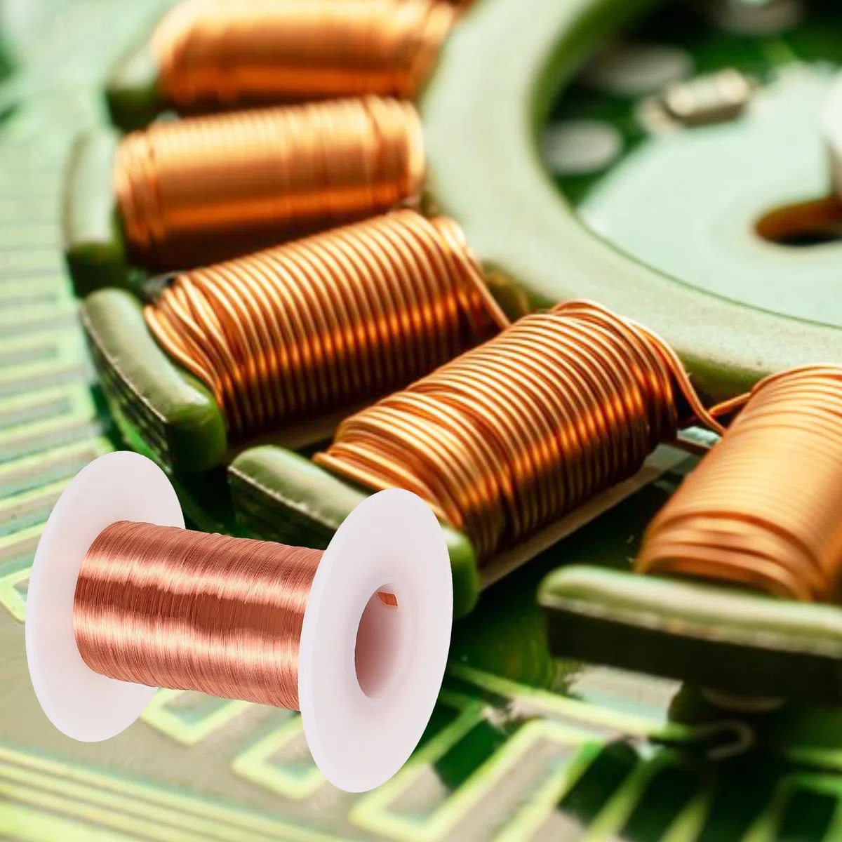 sourcing map Alambre magnético de 40 AWG, alambre de cobre esmaltado de calibre 40, alambre de bobina magnética de 2 onzas para transformador, motor, eléctrico, 155C (311F)
