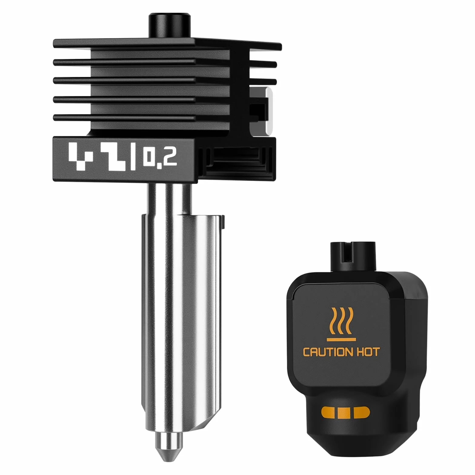X2D/P2S Alta Velocidad Integrado Quick Swap Hotend, Boquilla Acero Endurecido de 0.2mm Recambio para Hot End Extrusora Alta Temperatura con Cubierta Silicona Compatible with Bambu Lab P2S Impresora 3D