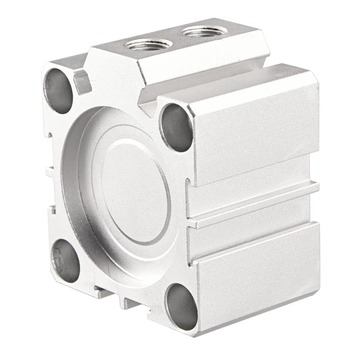 Heschen Cilindro de Aire de Aluminio Compacto neumático, SDA 40-10, Diámetro 40mm, Carrera 10mm, tamaño de Puerto PT1/8'', Doble Acción