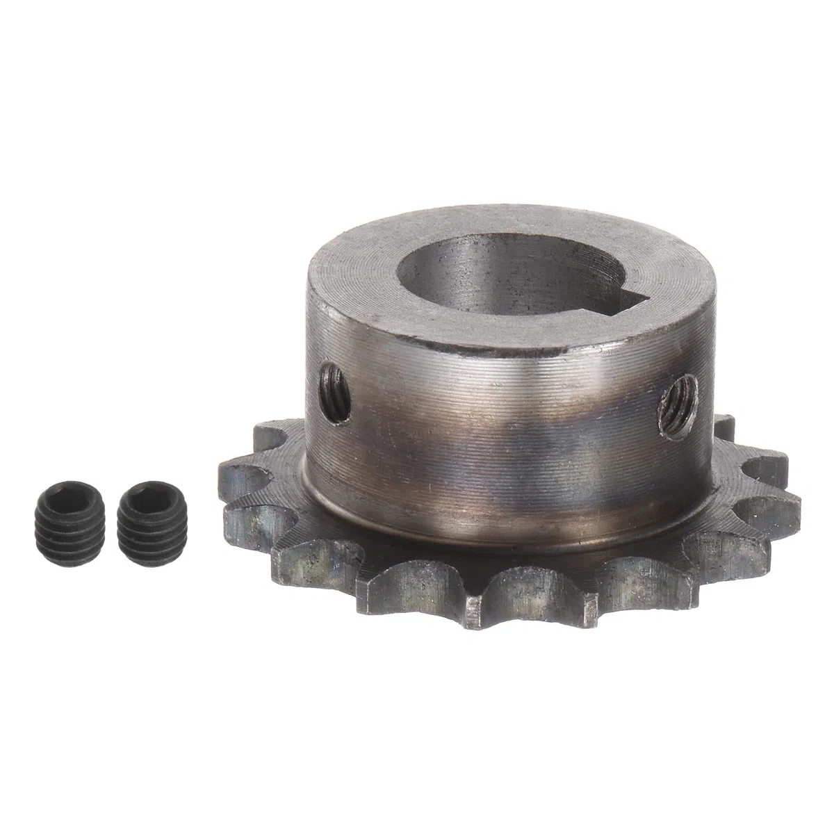 sourcing map 06B Rodillo Cadena Piñón 16T Paso 3/8" 20mm Diámetro A3 Carbono Acero Motor Accionamiento Engranaje