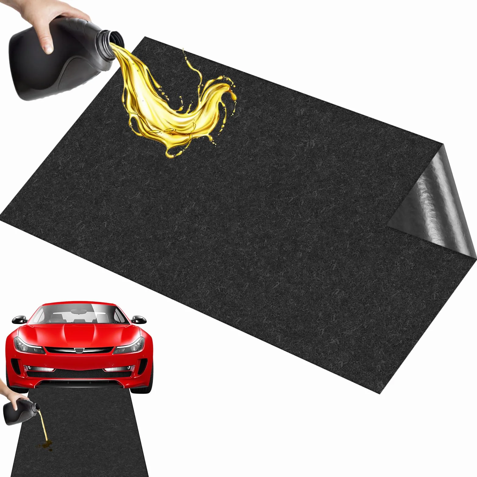 Alfombrilla de recogida de aceite de 90 x 150 cm, almohadilla para banco de trabajo, cubierta de garaje, alfombrilla de aceite de coche, alfombrilla de aceite de taller, estera de vinculación de
