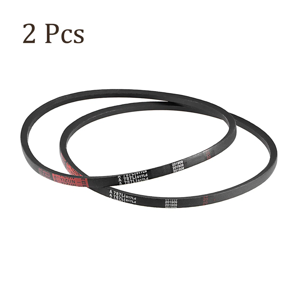 2uds A-787Li/A31 Transmisión Trapezoidal Correa [13mm Ancho x 8mm Altura] A-Sección Caucho Transmisión Correa Envuelta para Transmisión Uso 787mm Interna Circunferencia