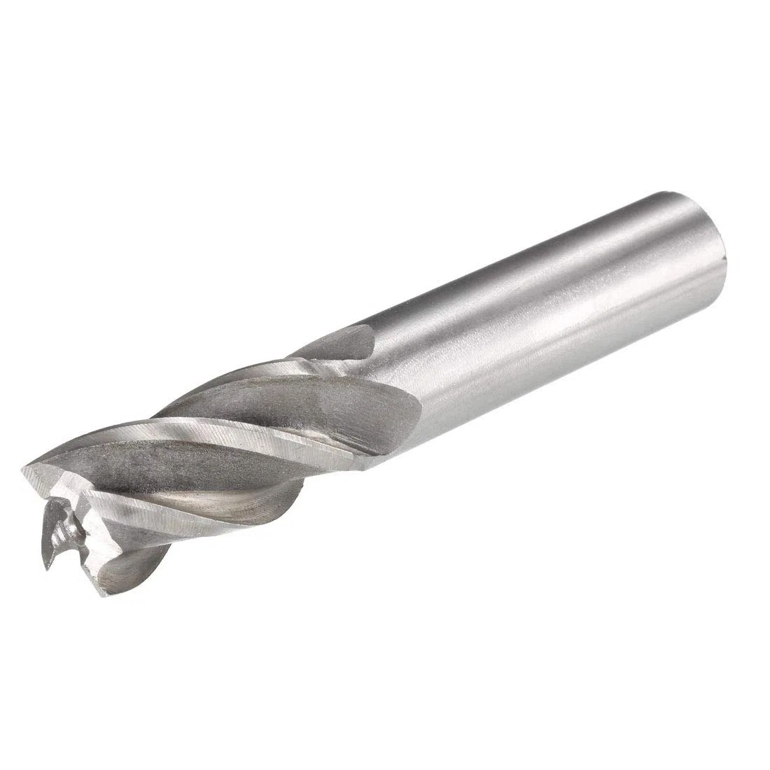 sourcing map 16mm Tallo 17mm Corte Dia 4 Flautas Espiral HSS Taladro de Metal de extremo Cortador