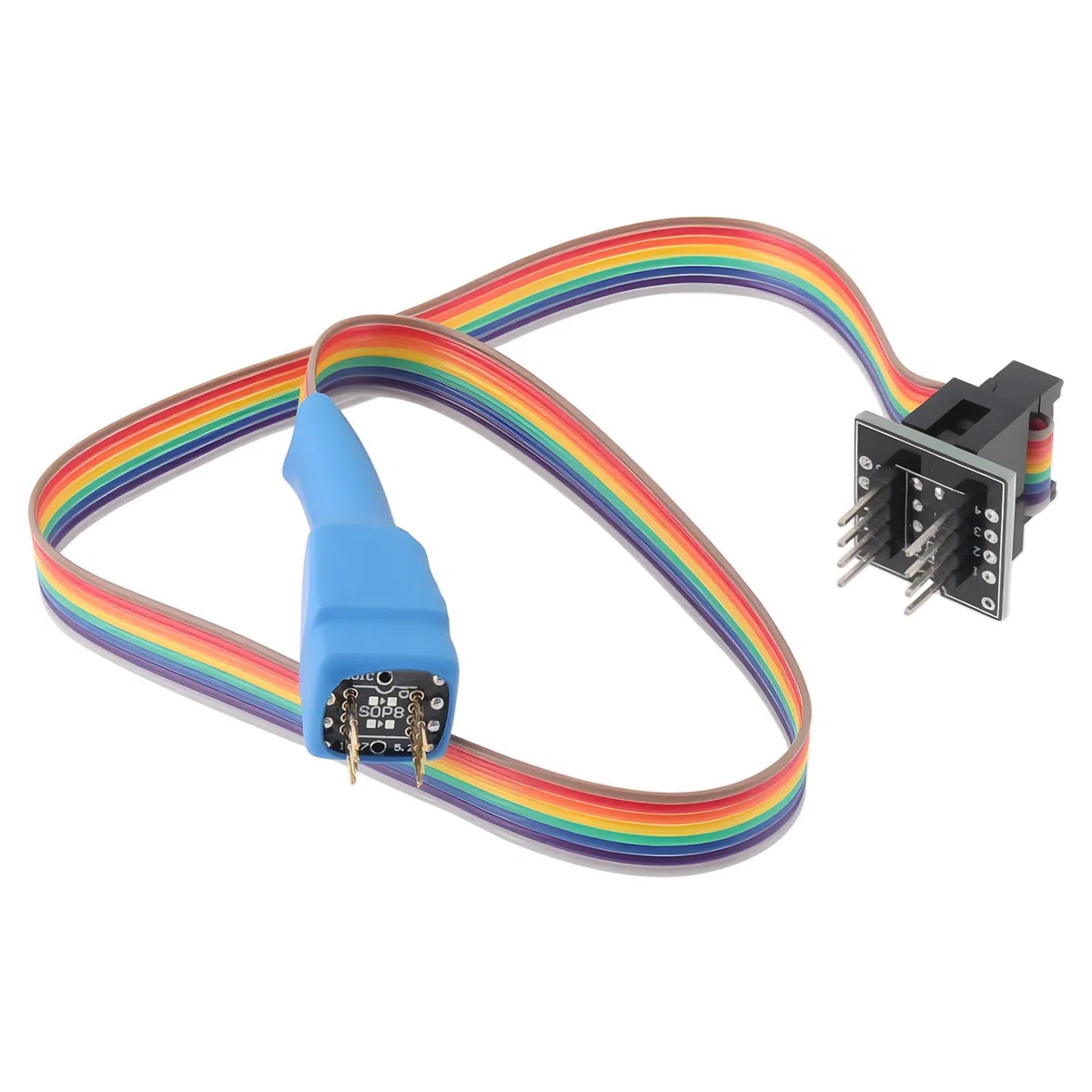 Línea de sonda de prueba de 8 pines de 1,27 mm de 6 x 8 mm para DFN8 QFN8 WSON8 Chip Programación IC Socket adaptador para grabación y lectura