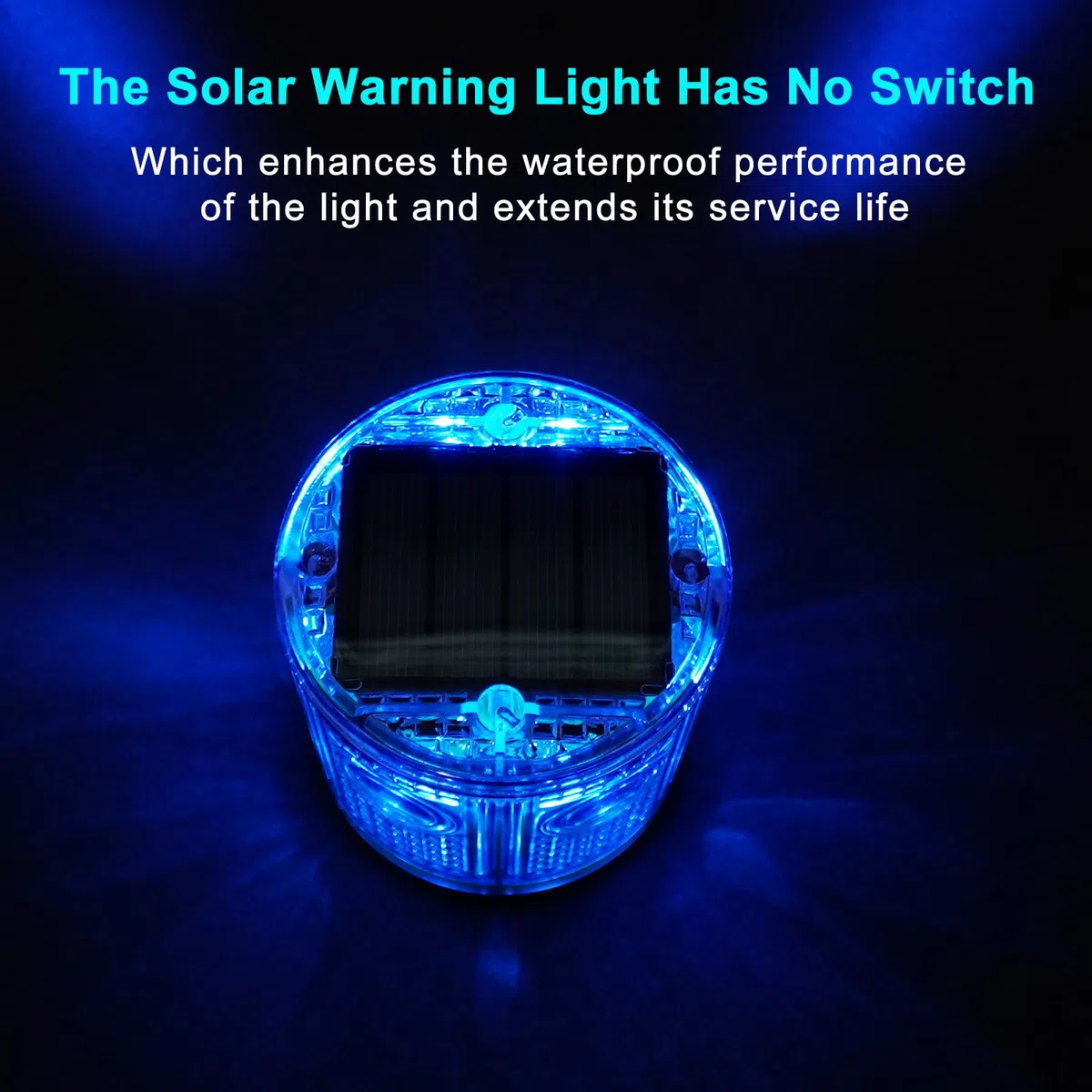 Aolyty Luz de Advertencia, Solar Intermitente Ráfaga LED Luz, Superbrillante de 360 grados, IP45 Impermeable, Luz Solar Estroboscópica para Emergencia (Rojo)