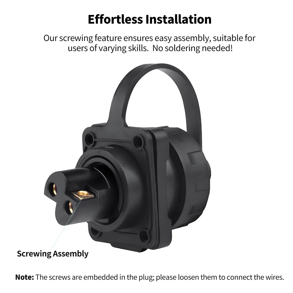 CNLINKO YM-20 Conector roscado de 2 pines IP68 conector estanco circular, carcasa de plástico PBT y conector de aviación de inserción rápida, M20 enchufe de brida macho/hembra (2 pines)