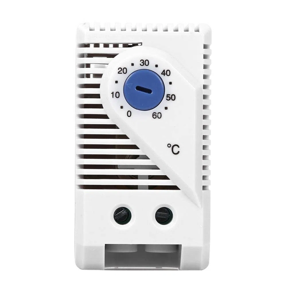 Fdit Termostato mecánico 0-60 ℃ Interruptor de Controlador de Temperatura de termostato mecánico eléctrico Compacto Ajustable Nuevo(KTS011)