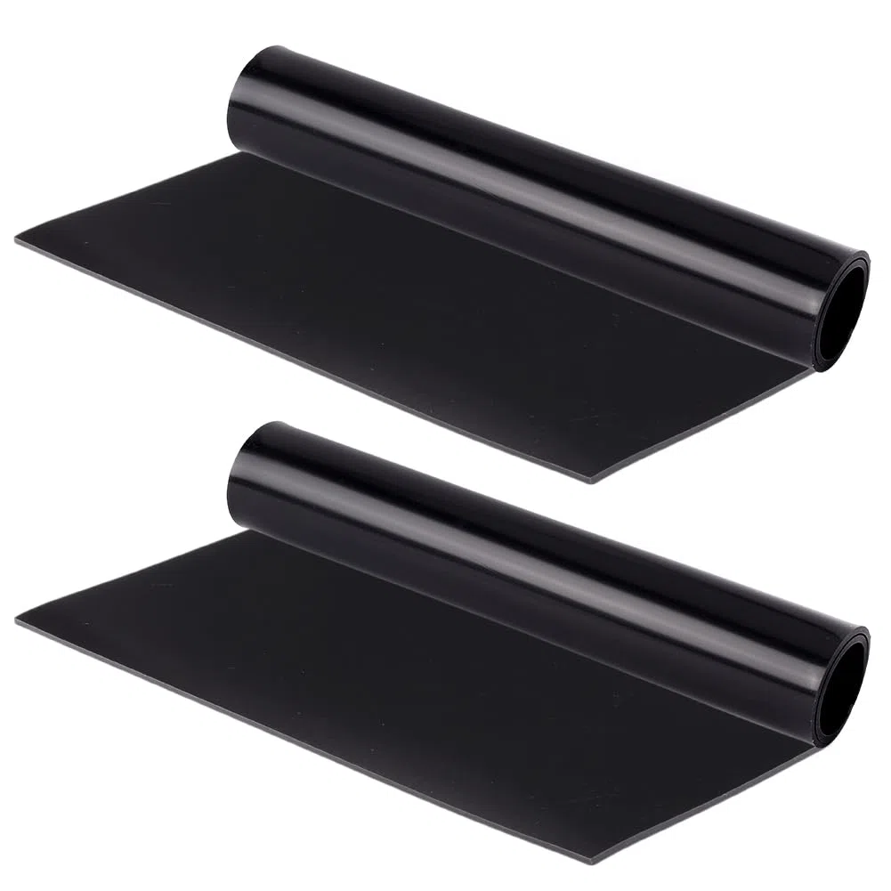 OLYCRAFT 2 hojas cuadradas de goma de silicona negra de 300 x 300 x 3 mm, resistentes a altas temperaturas, material de junta de goma resistente al calor, para juntas de bricolaje, material de sellado