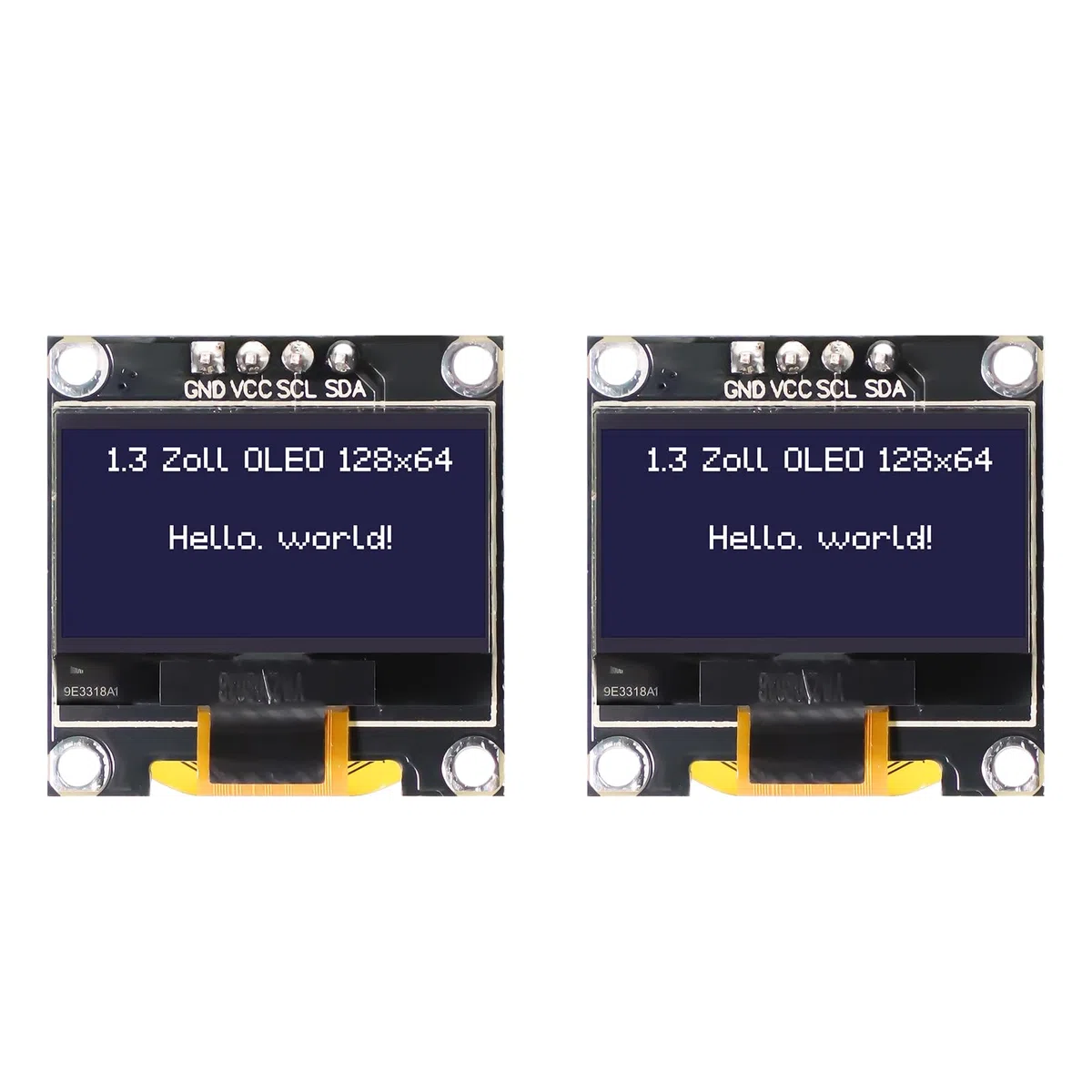 OLED Display Módulo RUIZHI 2 Piezas 1,3 Pulgadas OLED Display I2C Chip 128 x 64 Pixeles I2C Modulo de Visualizacion de Pantalla con Caracteres Blancos Compatible con Arduino