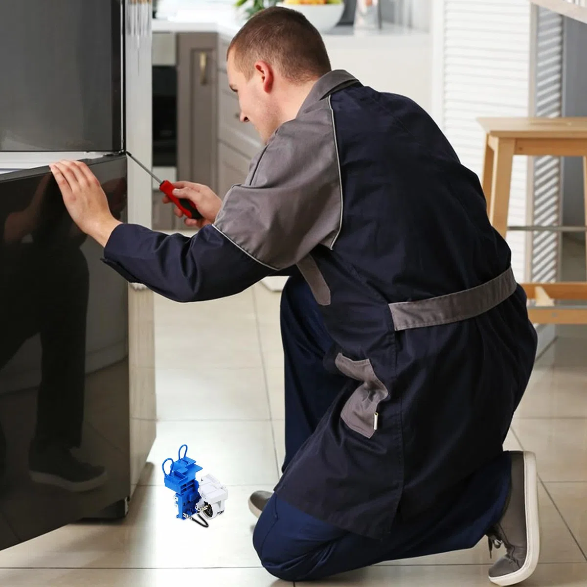 LABRIMP Relé Protector de Arranque para Compresor de Refrigerador Ac220v, Pieza de Repuesto Integrada, Accesorio para Nevera y Congelador, Protección contra Sobrecarga, Repuesto